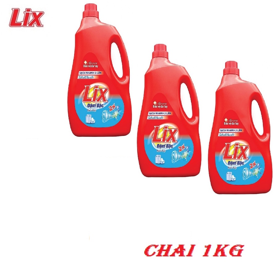 Can nước giặt Lix đậm đặc 1kg