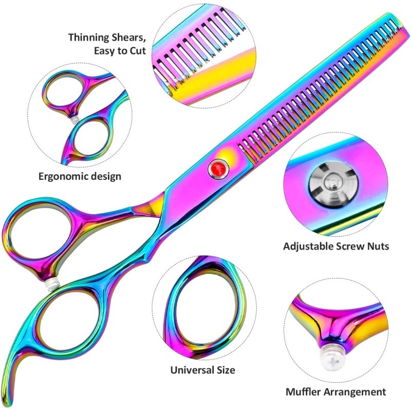 6.7 inch Kéo cắt tóc màu cho thú cưng,Bộ tông đơ cắt lông thú cưng bằng thép không gỉ nhập khẩu từ Nhật Bản.