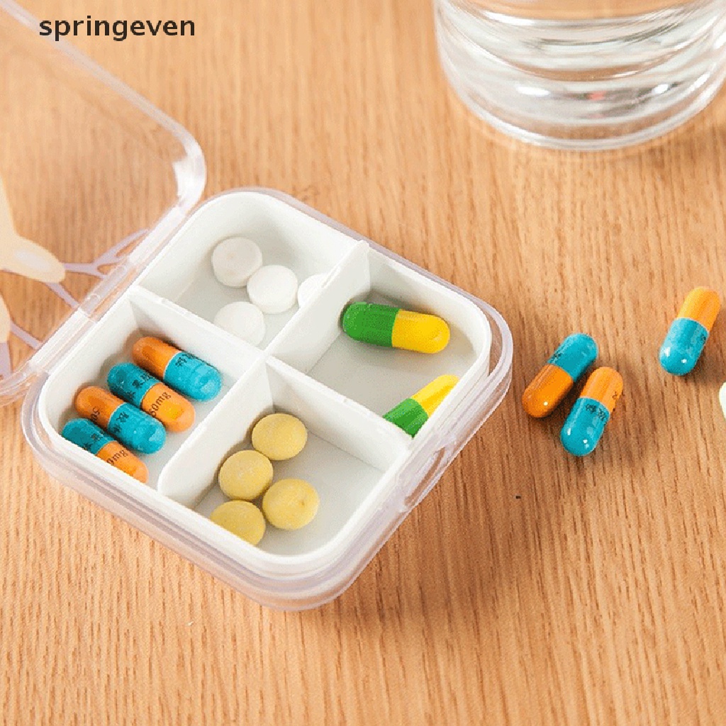 Hộp Đựng Thuốc Mini Họa Tiết Hoạt Hình Dễ Thương Tiện Dụng Mang Theo Du Lịch