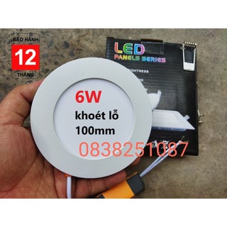 10 đèn led âm trần siêu mỏng 6w BH 12 tháng SUNY
