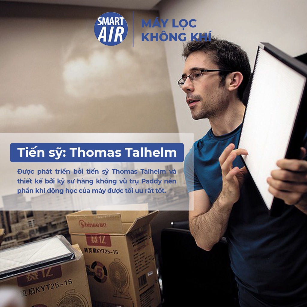 Máy lọc không khí SQAir Smart Air diệt khuẩn làm sạch không khí chính hãng