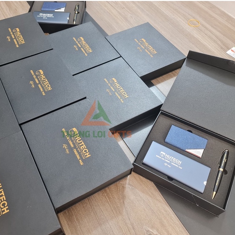 Giftset - Bộ quà tặng Khắc Tên in logo  quà tặng cao cấp tặng thầy cô, bạn bè
