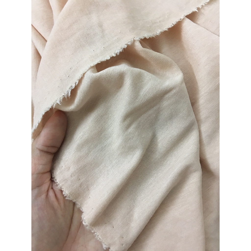 vải thun cá sấu 2 chiều màu da