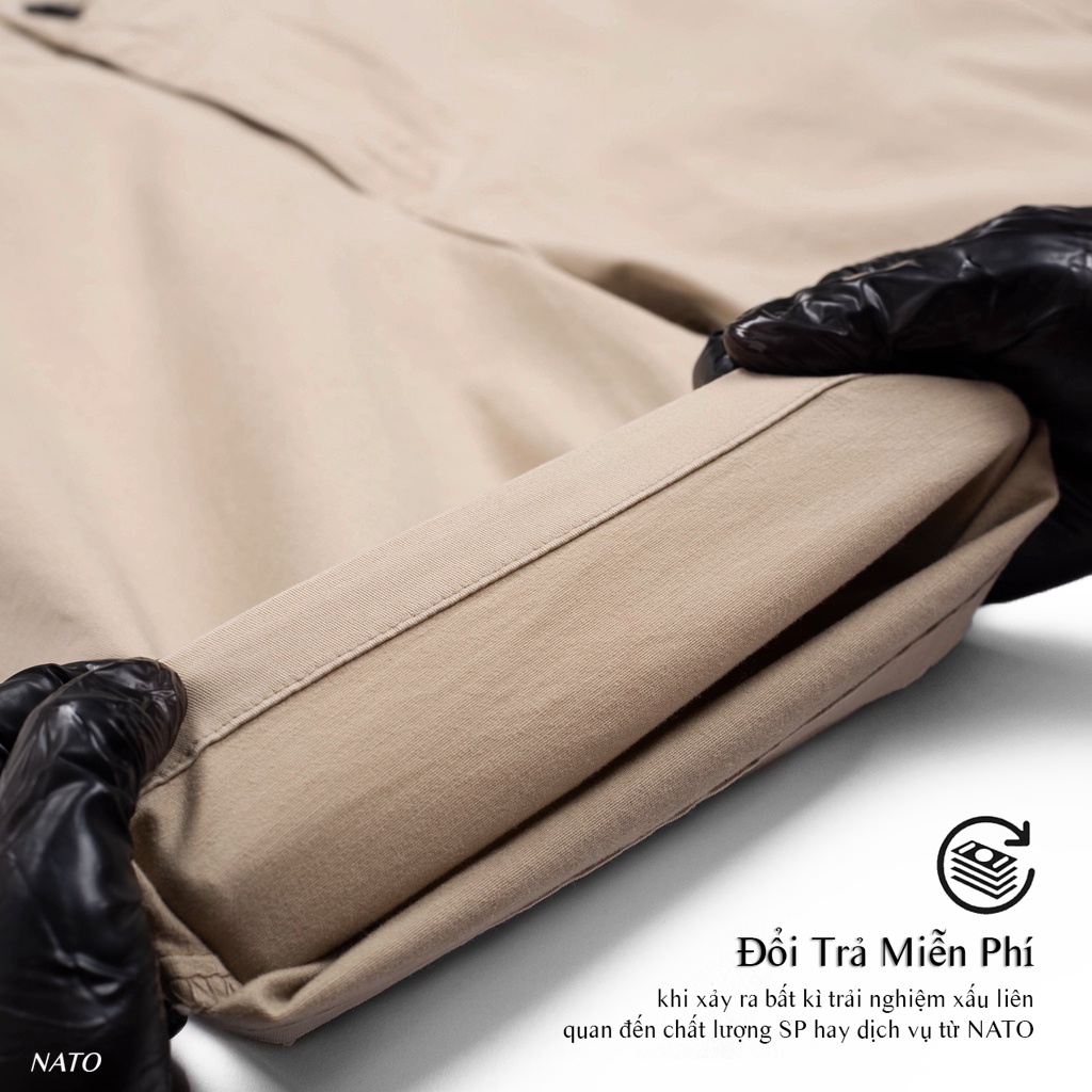 Quần Short Nam KAKI Vải Kaki Cotton Cao Cấp Trơn Basic Màu Xám Đen Xanh Đen Navy Nâu Vàng Đẹp Ngắn Đùi Khaki NATO