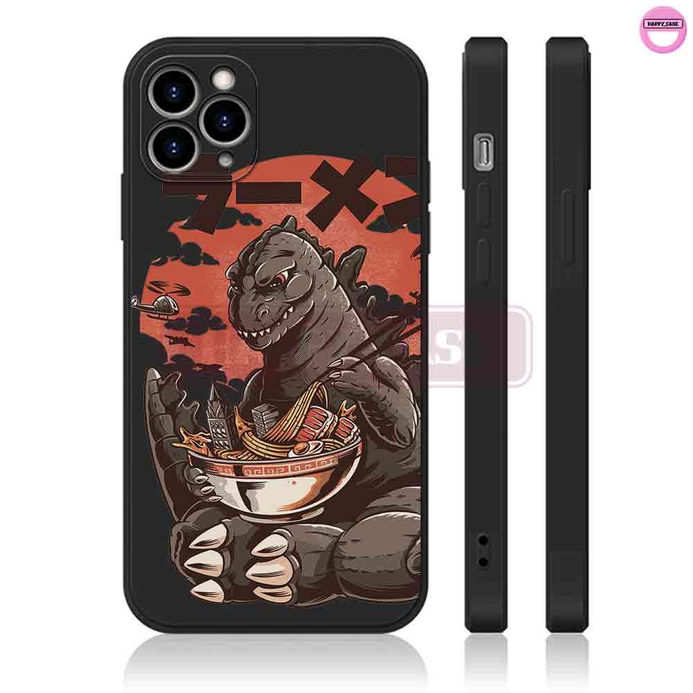 Ốp iPhone NB178 Hình Gozila Ăn Mì Chống Sốc iPhone Happy Case