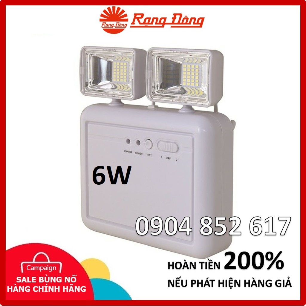 Đèn LED sự cố mắt ếch, sáng khi mất điện, thoát hiểm phòng cháy chữa cháy AED, SUNCA, RẠNG ĐÔNG