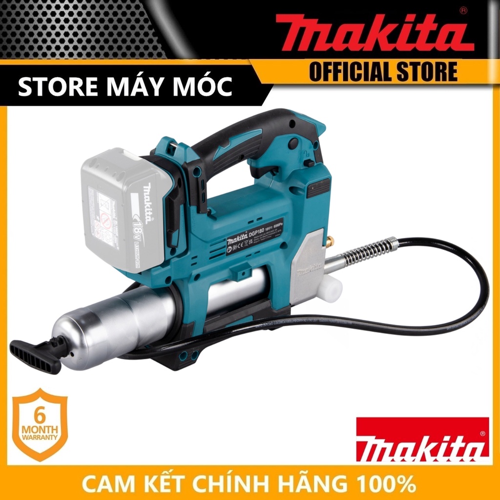 MÁY BƠM MỠ DÙNG PIN 18V 69MPA MAKITA DGP180Z- HÀNG CHÍNH HÃNG