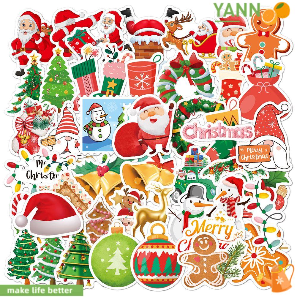 Bộ 100 Sticker Merry Christmas Dán Trang Trí Hành Lý / Guitar / Laptop