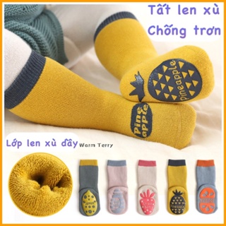  NEMO BABYTất cho bé vớ cho bé loại dày len xù cao cổ chống trơn cực ấm phù hợp rét đại hàn từ 1-5 tuổi,len dầy mịn. 