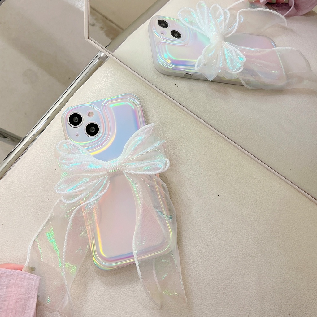 Ốp Điện Thoại Tpu Dẻo Màu Laser Họa Tiết Bươm Bướm Kèm Giá Đỡ Cho iPhone 13 12 11Pro XS Max XR