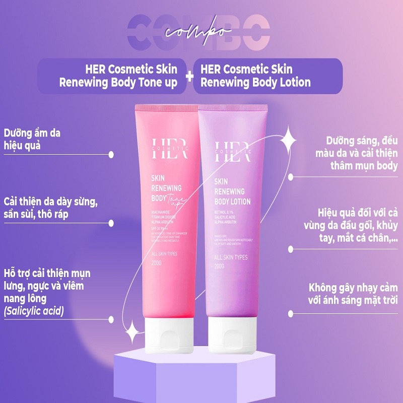 Kem Dưỡng Trắng Da Toàn Thân HER TREATMENT Skin Renewing Body Chính Hảng