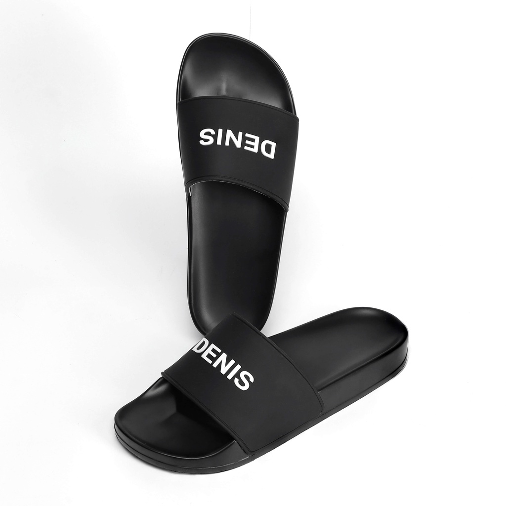 Dép quai ngang Denis Unisex Slipper Màu Đen Cá Tính DN01