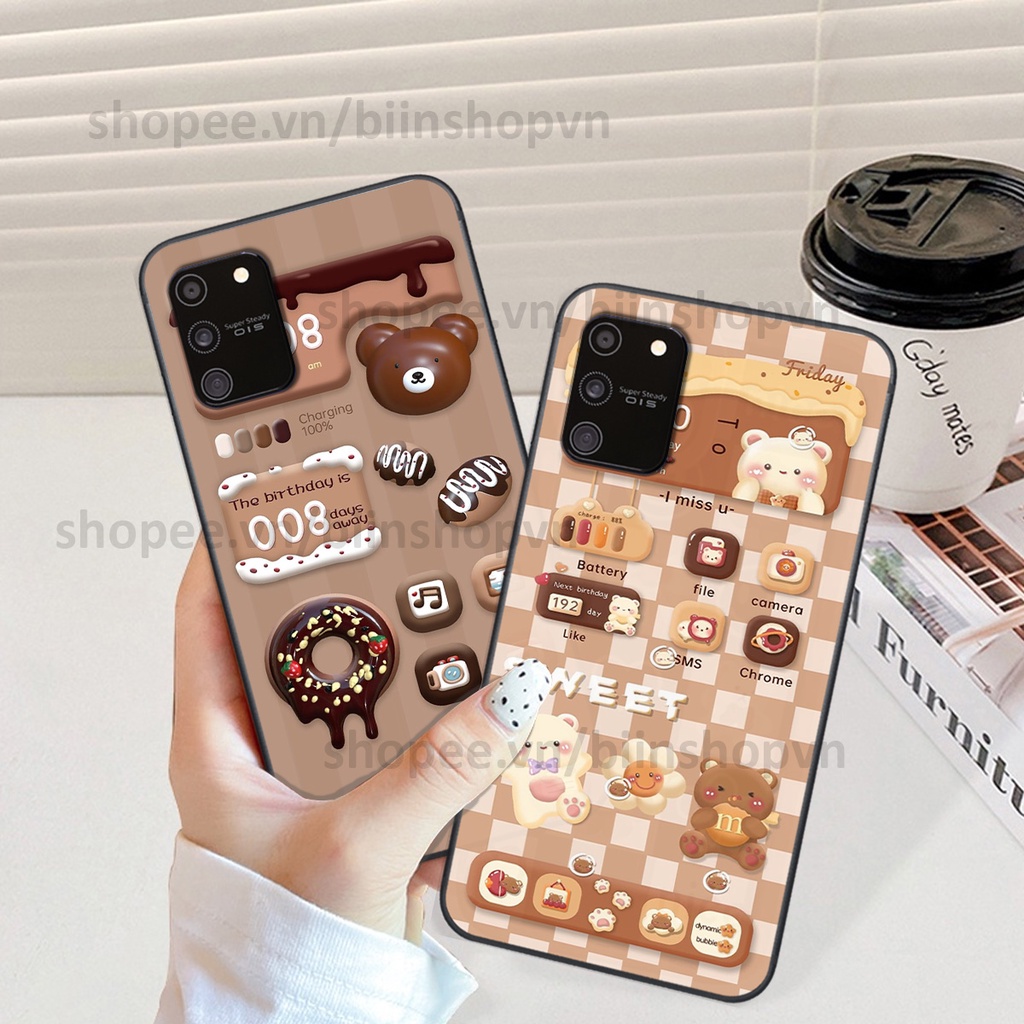 Ốp Samsung S10 Lite in hình gấu chocolate kẹo ngọt siêu đẹp siêu xinh