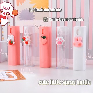 1 PC Cartoon Printed Transparent Empty Spray Bottles Plastic Mini Cosmetic Containers Refillable Bottle Perfume Atomizer