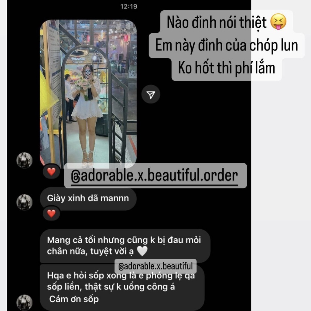 Giày Cao Gót Cao Cấp She.in Đế Vuông Trắng Hot Trend Ulzzang 2022