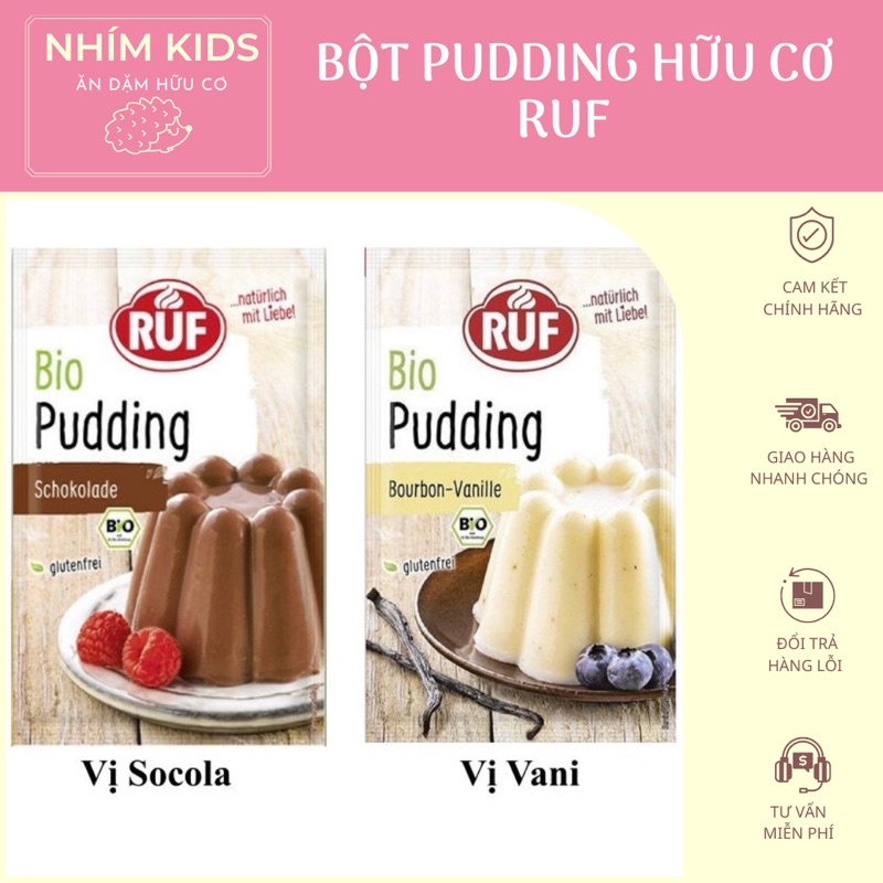 Date t3 2025 bột pudding hữu cơ ruf vị vani 40gam - ảnh sản phẩm 2