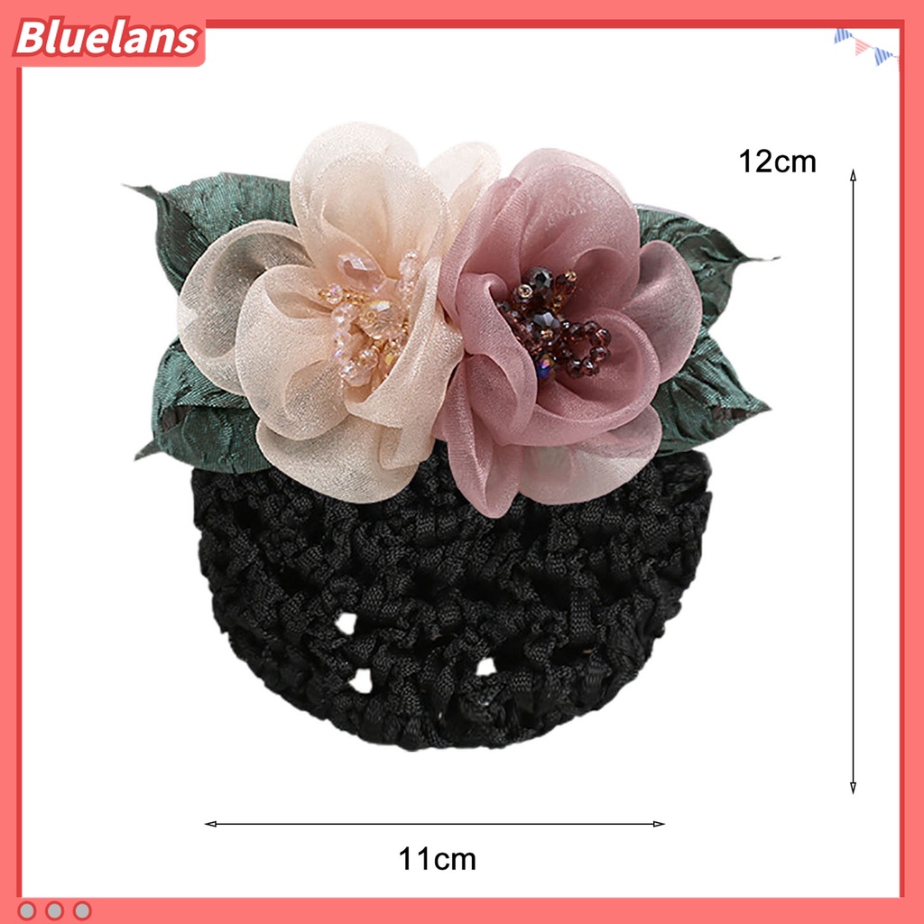 Dây Buộc Tóc Co Giãn Đính Hạt Và Hoa Ruy Băng Thanh Lịch Cho Nữ 48h