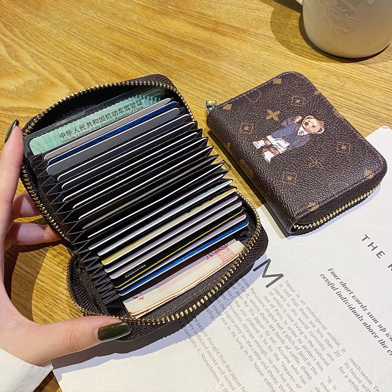 Ví Đựng Tiền Xu Mini Họa Tiết Gấu Hoạt Hình Dễ Thương