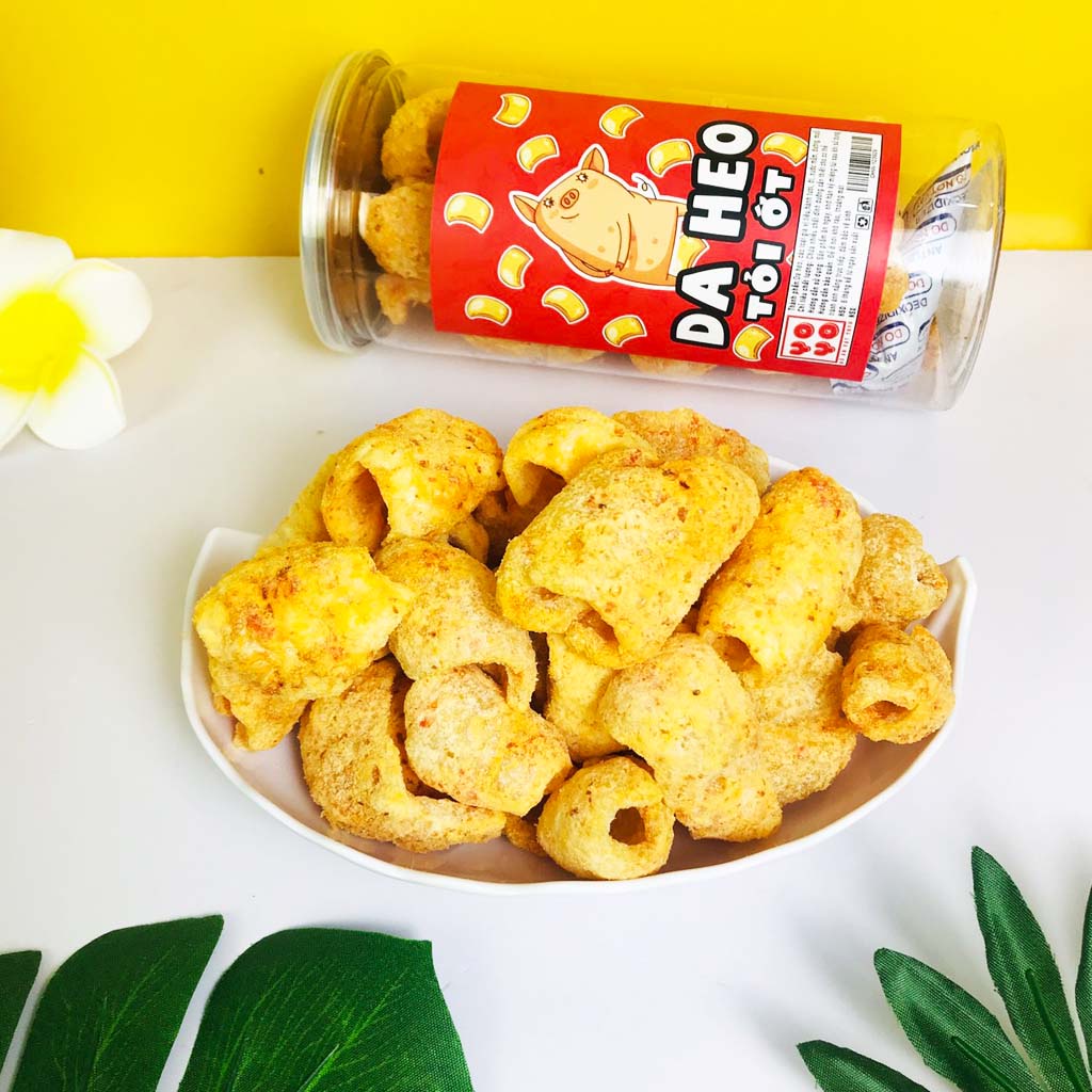 Da Heo cháy tỏi, da heo chiên giòn tỏi ớt hũ 150gr