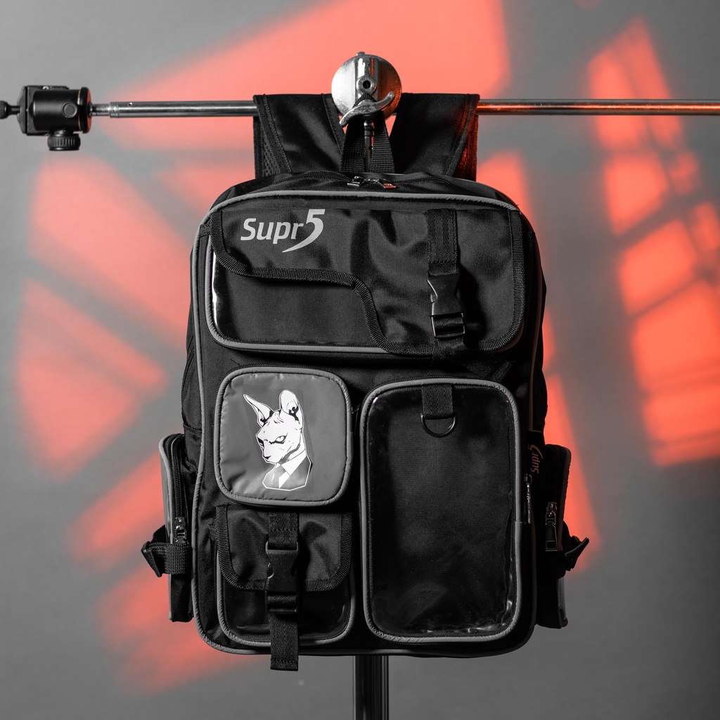 Balo thời trang nam nữ Supr5 Beerus Reflective. Balo màu đen phản quang unisex cá tính | BigBuy360 - bigbuy360.vn