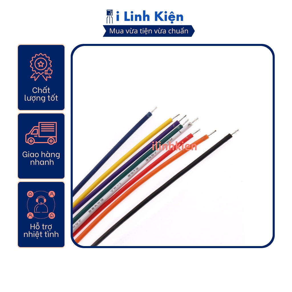 Dây bus 7P XH2.54 dây 22AWG 1 đầu cắm dài 30cm
