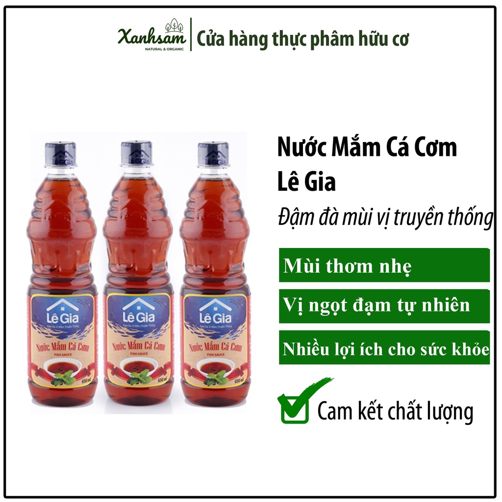 Nước Mắm Cá Cơm Lê Gia 650ml và can 2 lít - XanhSam