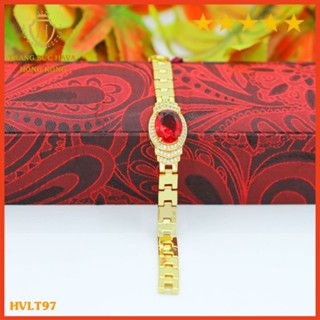 Lắc Tay Nữ Titan Xi Mạ Vàng Non 24k Cao Cấp, Vòng Tay Nữ Phong Cách Thời Trang Cá Tính Trẻ Trung - HVLT97