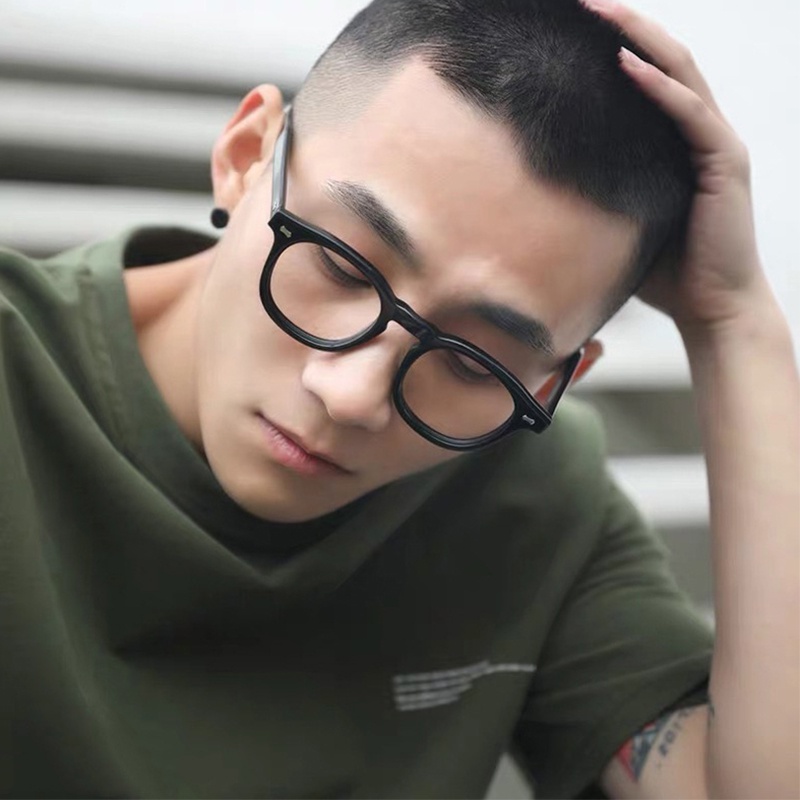 Gọng kính cận thời trang nữ nam phong cách Hàn Quốc mắt tròn cá tính màu sắc thời thượng chống UV400 và tia bức xạ 103