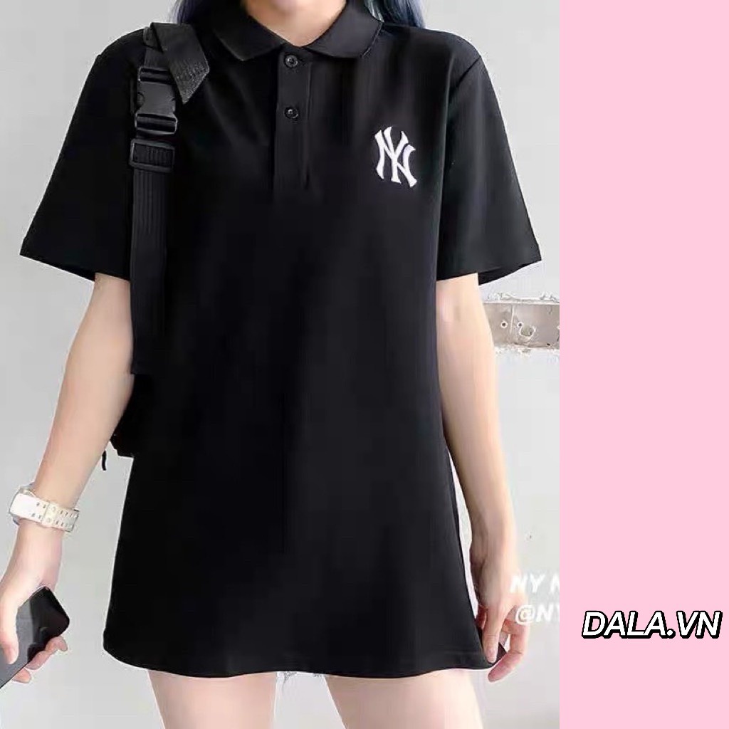 Áo Thun Polo Tay Ngắn Thêu Chữ M.L.B NY Thời Trang Cho Nam Nữ- mới nhất 2022