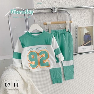 set bộ cotton dài tay cho bé
