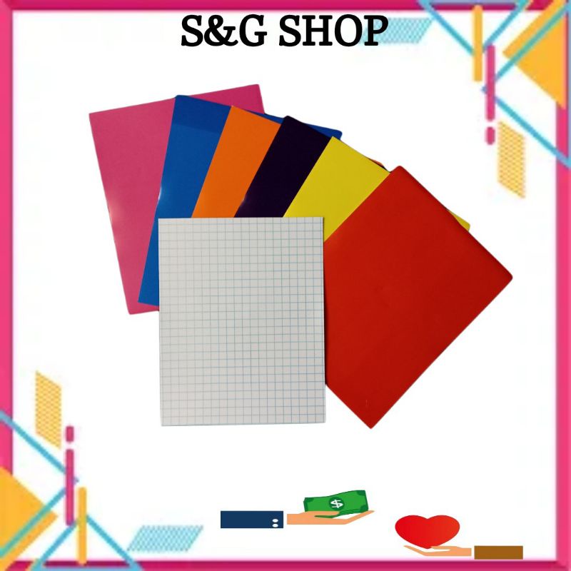 Giấy màu thủ công loại kẻ ô ly, có keo khổ 17x21(7 tờ)