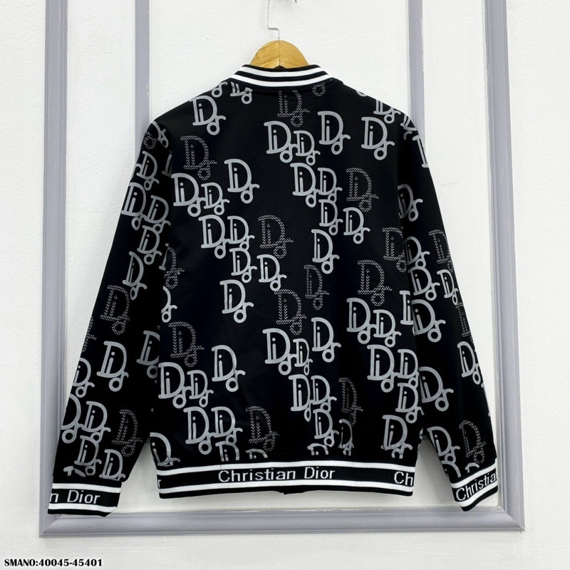 Áo khoác bomber nam đen Dior in vân chìm siêu hot_Áo khoác Dior trần bông 3 lớp_Áo khoác Dior nhung dầy dặn