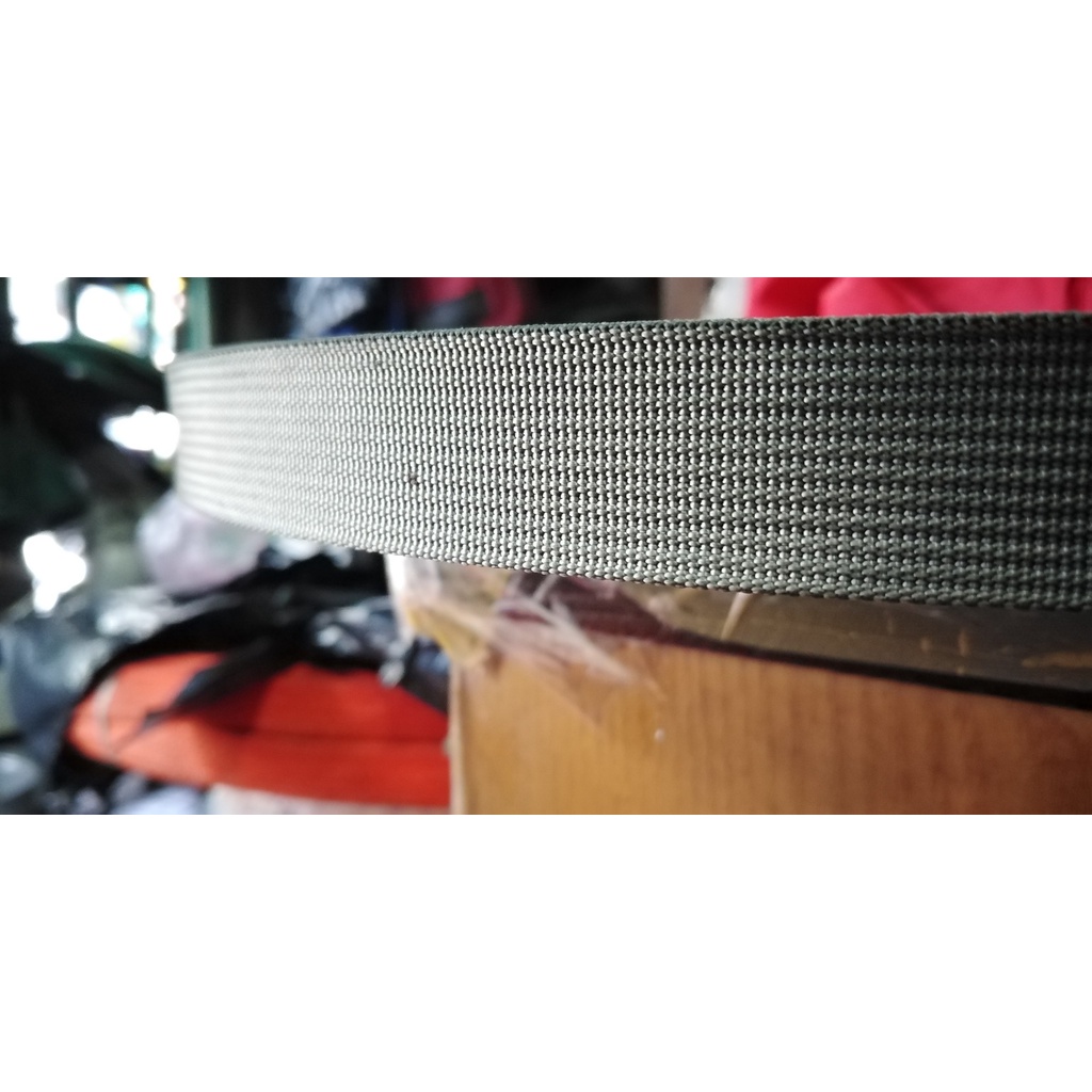 Dây đai cotton, dây dù dẹp, dây quai túi màu xám size 2cm-5cm