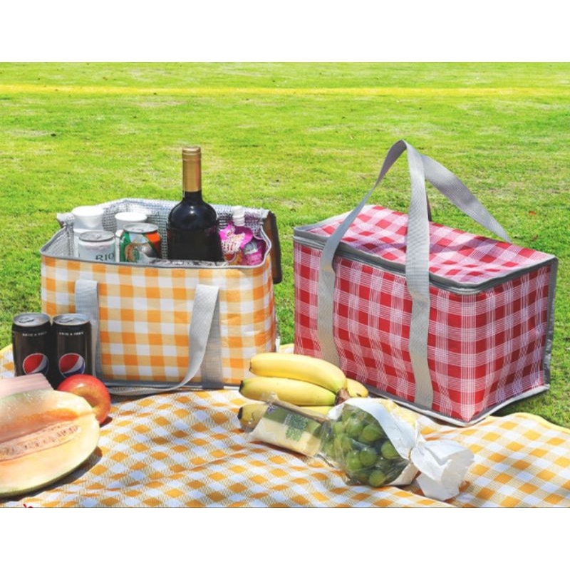 Giỏ vải đựng đồ đi picnic, dã ngoại ngoài trời giữ nhiệt chất liệu oxford chống nước