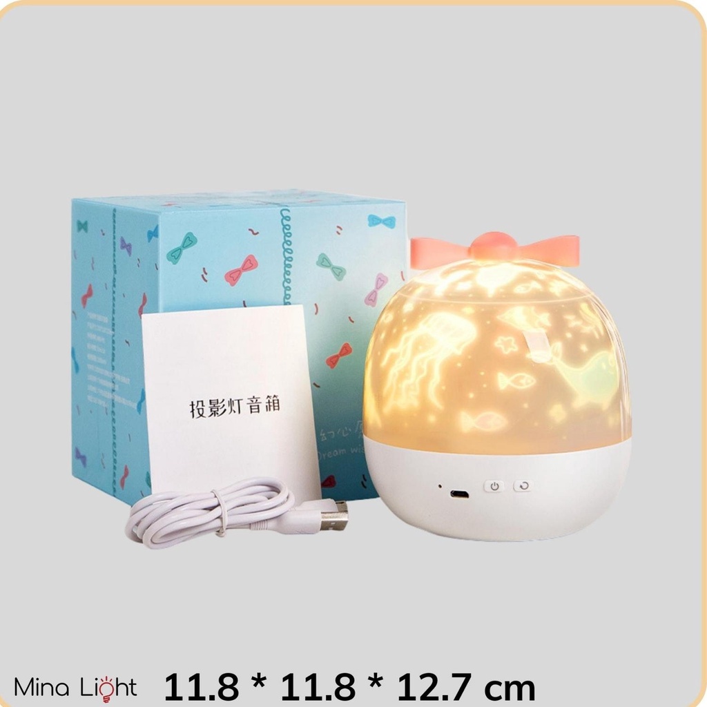 Đèn ngủ để bàn cute, đèn ngủ ngàn sao và chiếu sao vũ trụ 3D siêu dễ thương