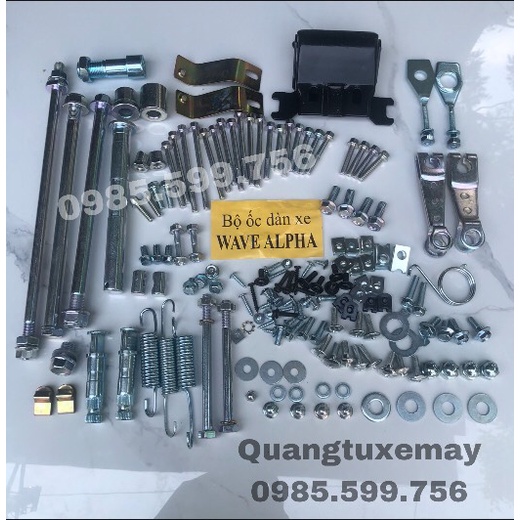 Bộ ốc dàn xe Wave alpha hàng đẹp