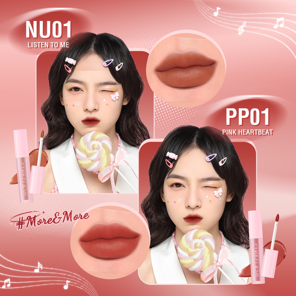 Màu Hồng Phấn #Son Kem Lì Sắc Tố Cao Mềm Mượt Lâu Trôi