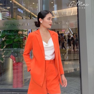 Áo BLAZER Nữ Cam 1 nút G.Mac 0620BLOR1