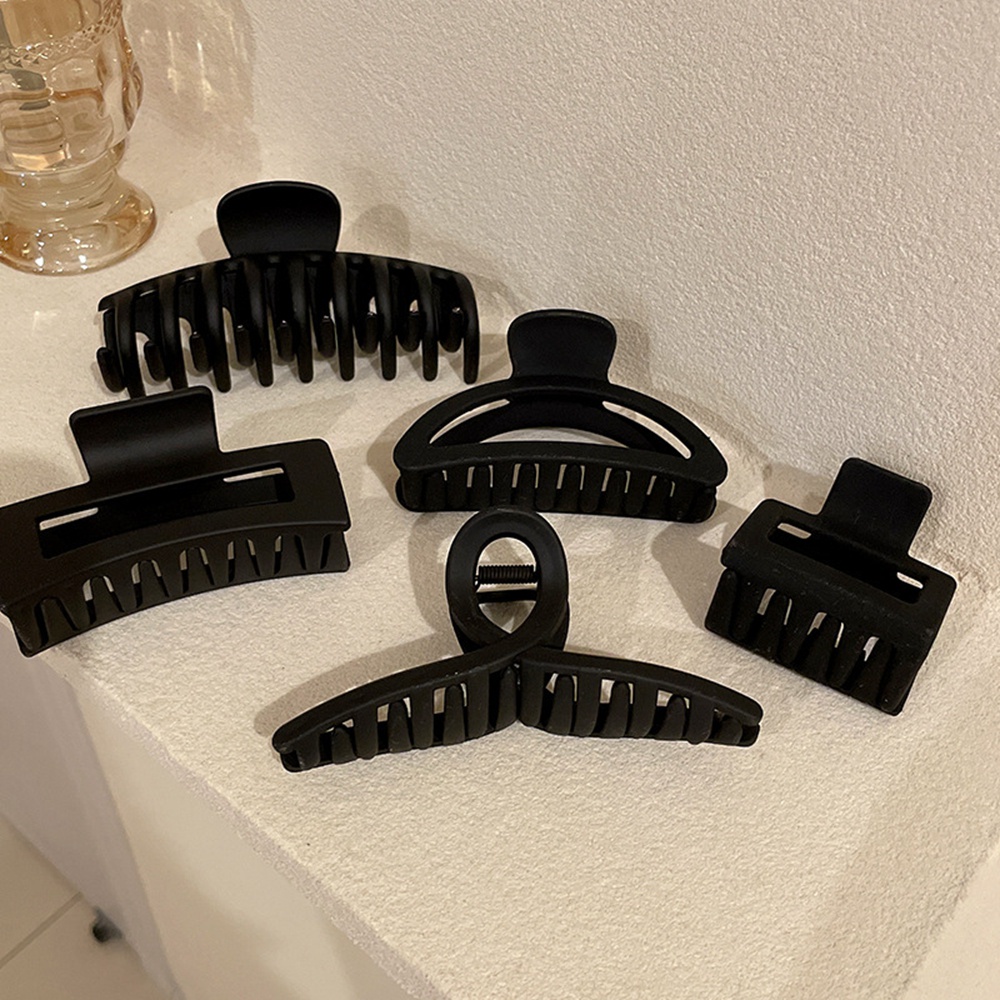 Kẹp Tóc Hình Hoa / Thỏ / Ngôi Sao Bằng Acrylic Màu Đỏ Đen Mini Xinh Xắn Cho Nữ