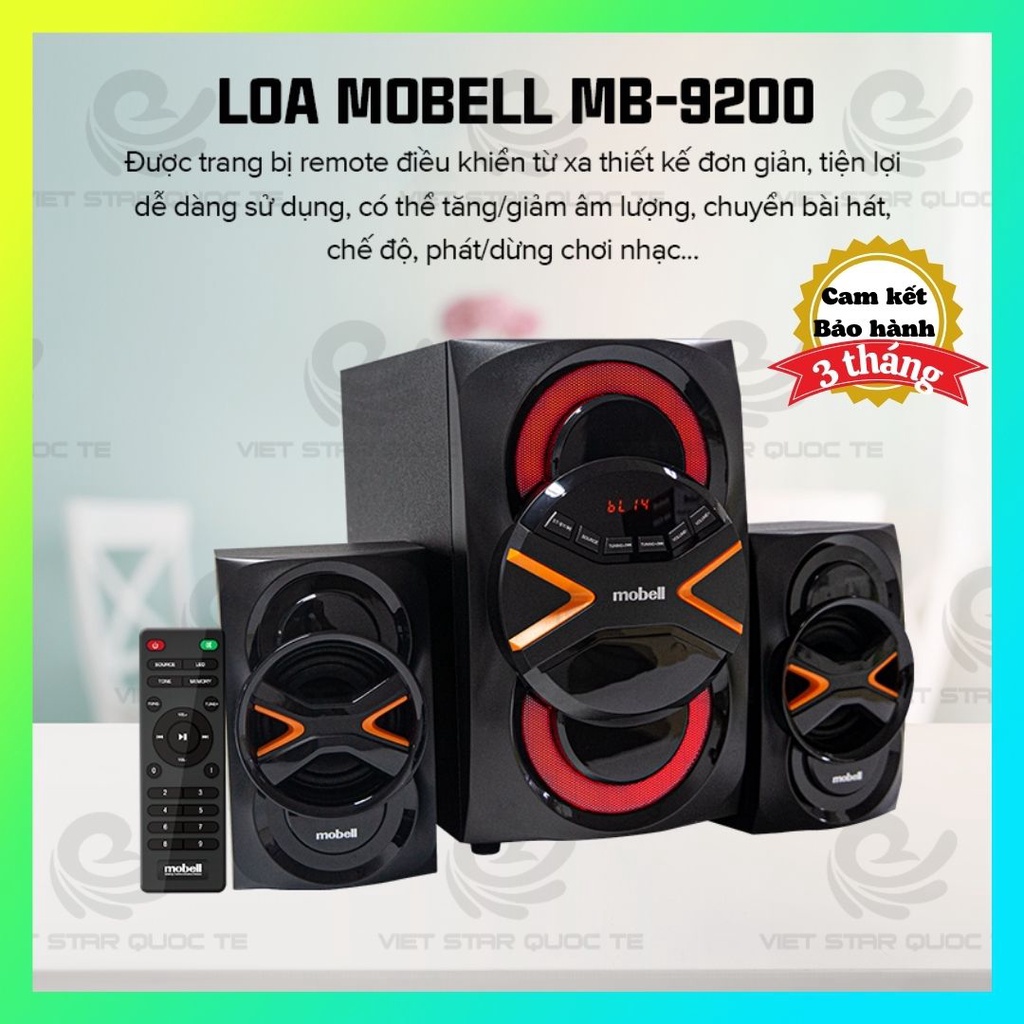 Loa mobell MB-9200, kết nối blutooth, USB màn hình LED, thanh âm tuyệt đỉnh, công suất lớn, bảo hành 3 tháng