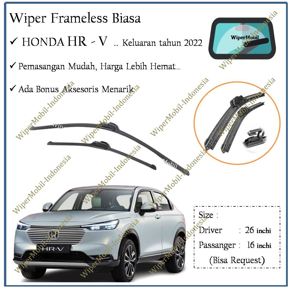 Cần Gạt Nước Không Khung Cho Honda HRV HR V HR-V 2022 2023 2024 2025 Upjaah