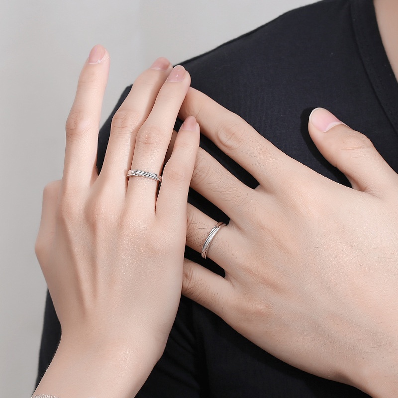 Nhẫn Đôi Bạc Dreamsilver, Nhẫn Cặp Javes Ring Chỉnh Được Size ND006