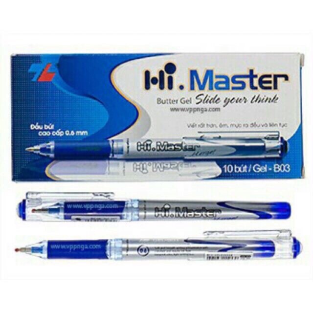 Combo 5 Bút Gel-B03 - Hi Master MỰC ĐEN