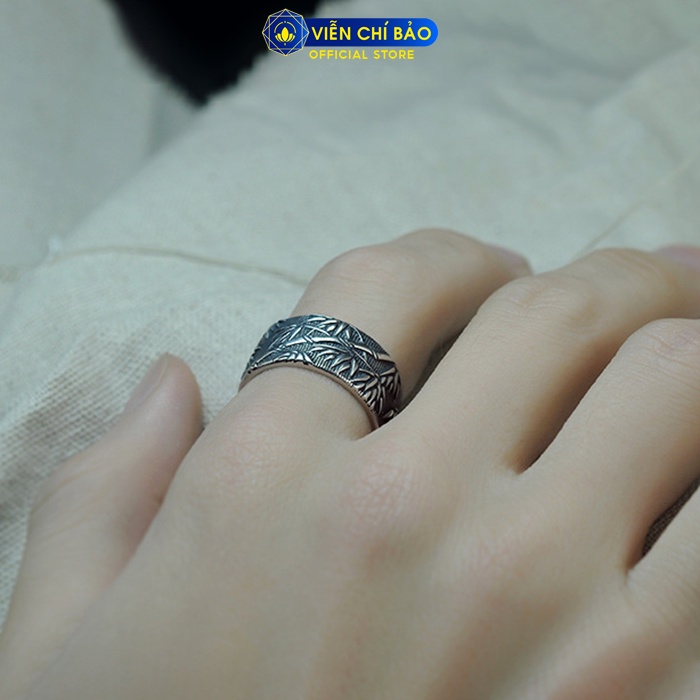 Nhẫn bạc nam thiền trúc lâm chất liệu bạc Thái thương hiệu Viễn Chí Bảo N101115