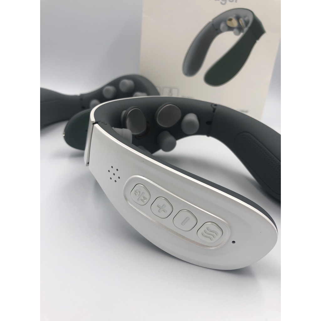 Máy massage cổ vai gáy cao cấp có chế độ làm nóng và 2 miếng dán xung điện thiết kế đẹp mẫu máy ôm cổ