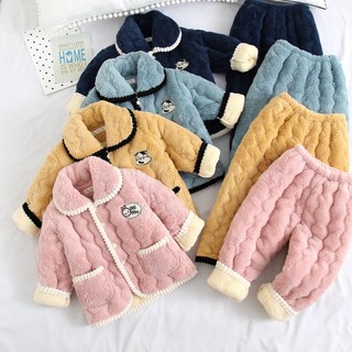 Bộ đồ ngủ trần lông, lót nỉ lông cho bé trai, bé gái