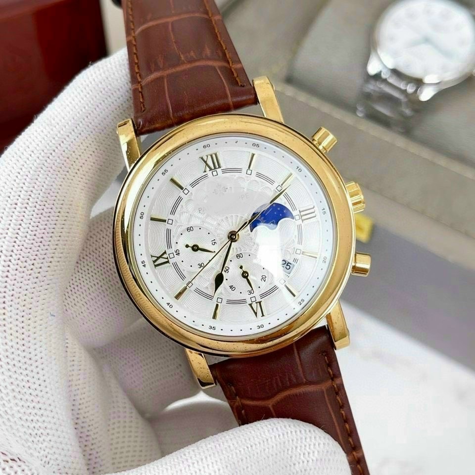 Đồng hồ NAM Tibihome dây da kim loại thời trang PT1266 nhiều mặt trắng đen chống nước chống xước bảo hành