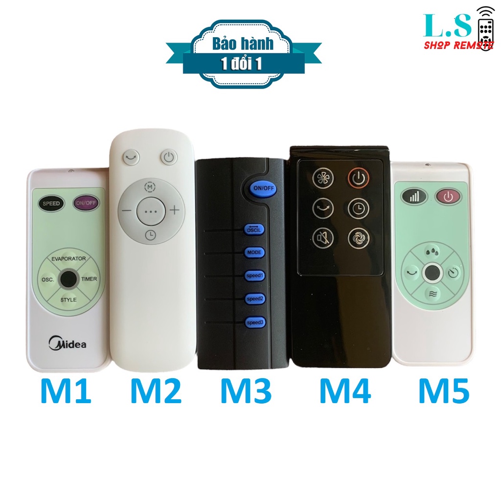 Remote Điều khiển quạt hơi nước Midea chính hãng, quạt điều hoà Media, rmote quạt midea treo tường