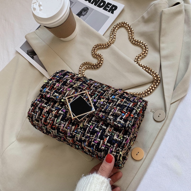 Túi Đeo Chéo Vai Bằng Len Thời Trang Sành Điệu Cho Nữ