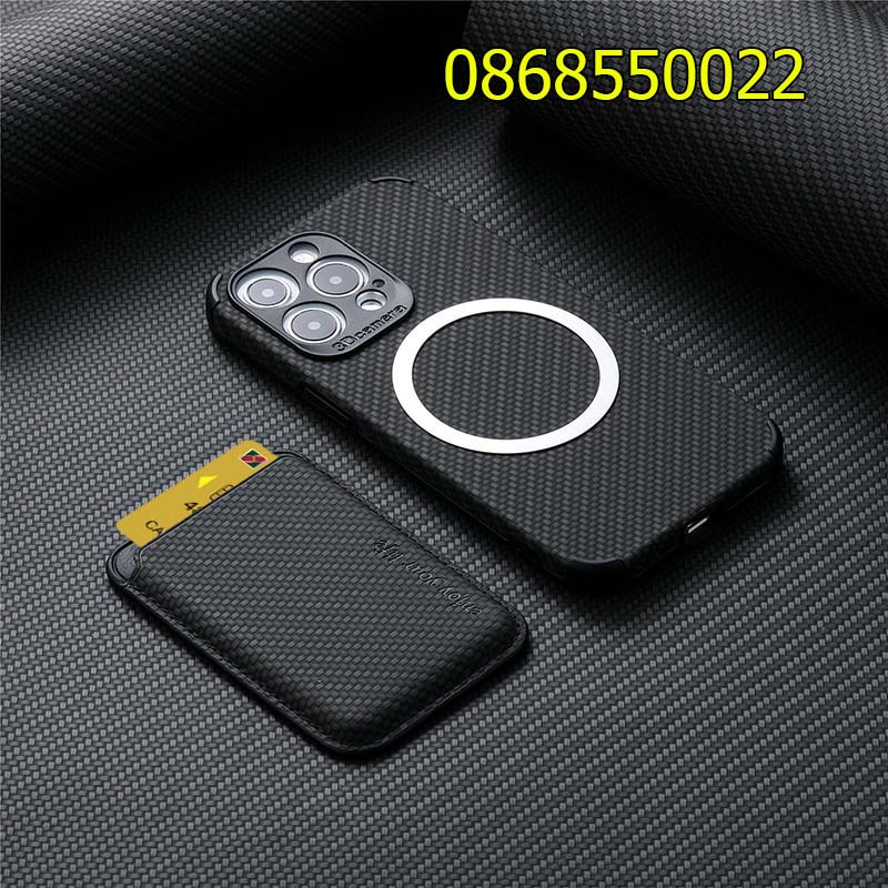 Ốp da bảo vệ cam Magsafe iPhone 14 pro max kèm khe để thẻ